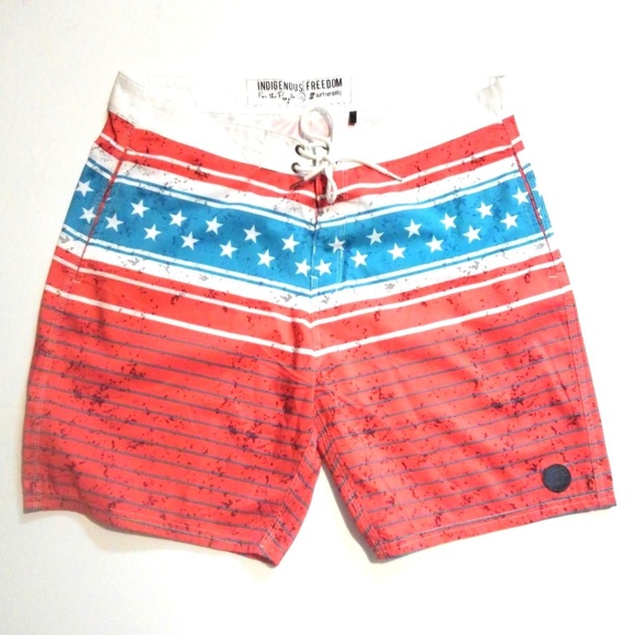 Red White & Blue Swim Trunks Size XL - Picture 1 of 3